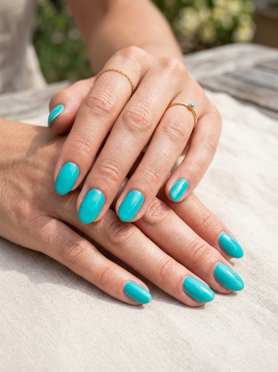 Turquoise Nagel Farbe